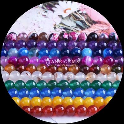 Perle di gemme naturali fai da te Produrre gioielli con perle di agata viola e gialla