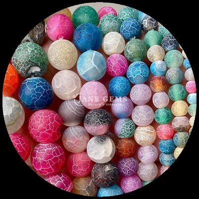 Multicolore agate perline 8mm dimensione perline Gemstone naturale taglio rotondo arcobaleno intemperato agate fili sciolti per regalo fai-da-te
