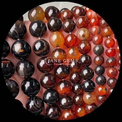 Perline di agate a forma rotonda e multicolore per gioielli fai da te