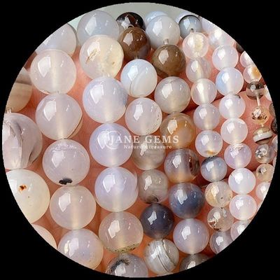 Perline di agate a forma rotonda e multicolore per gioielli fai da te