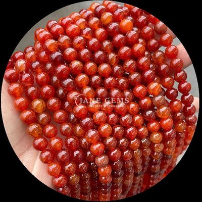 Perline di agate a forma rotonda e multicolore per gioielli fai da te
