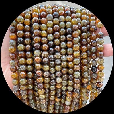 Perline di agate a forma rotonda e multicolore per gioielli fai da te