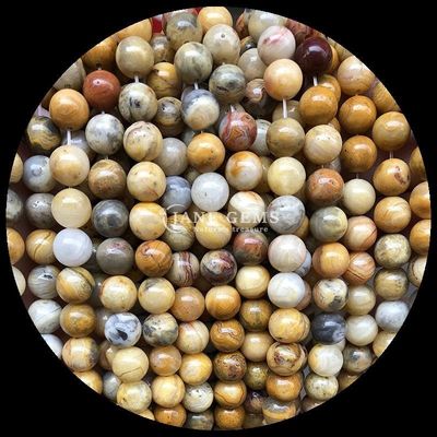 Perle di agate multicolore personalizzate a forma rotonda da 8 mm per la produzione di gioielli