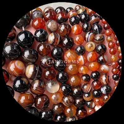 Perle di agate multicolore personalizzate a forma rotonda da 8 mm per la produzione di gioielli