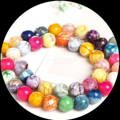 Colori multipietra gemma perle Agate di fuoco fili di perle sciolte per la fabbricazione di gioielli fai da te