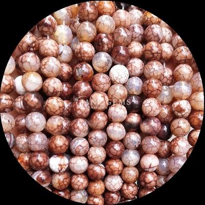 Gemme naturali perle rotonde tagliate fuoco agata fili di perle sciolte per abbigliamento con perle ornamenti realizzati
