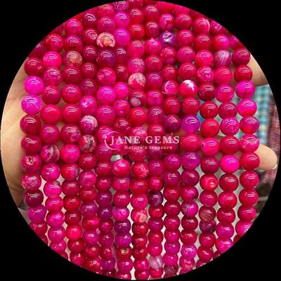 Gemme naturali perle rotonde tagliate fuoco agata fili di perle sciolte per abbigliamento con perle ornamenti realizzati