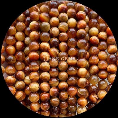 Perla a forma rotonda di pietra preziosa Occhio di tigre blu Stringhe di perla all'aria libera per gioielli e regali fai da te