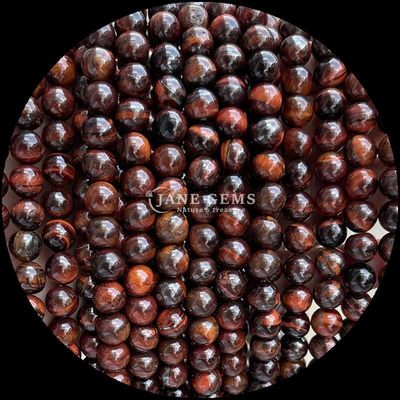 Perla a forma rotonda di pietra preziosa Occhio di tigre blu Stringhe di perla all'aria libera per gioielli e regali fai da te
