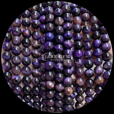 Forma rotonda perle di gemme naturali Occhio di tigre Flussi di perle sciolte per gioielli Tecnica di lavorazione lucidata