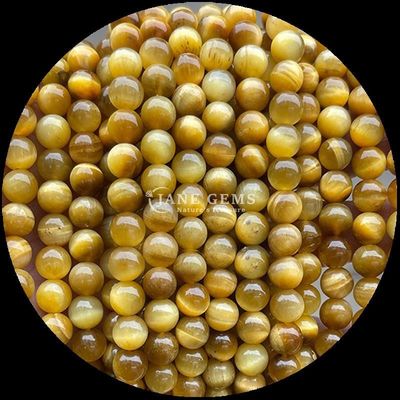 Gioielli fai da te Gemme essenziali Perla 8mm Forma rotonda Occhio di tigre Stringhe di perle allentate