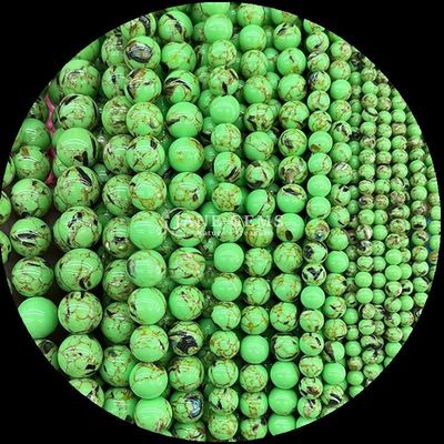 Perline di pietre preziose lucidate per ornamenti Forma rotonda Dimensione 8 mm