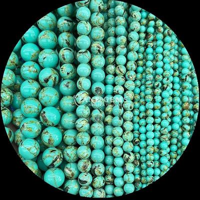 Perline di pietre preziose lucidate per ornamenti Forma rotonda Dimensione 8 mm