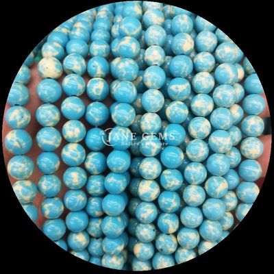 Fai da te Gemme di forma rotonda lucidate Stringhe di perline con colore di gemma multicolore