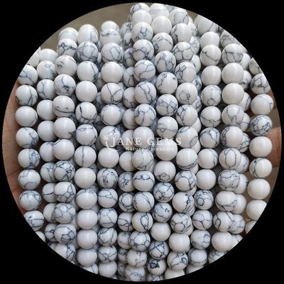 8 mm perle di gemme lucide per gioielli, forniture per la produzione di gioielli, diversi colori, filamenti di perle a sfondo turchese.