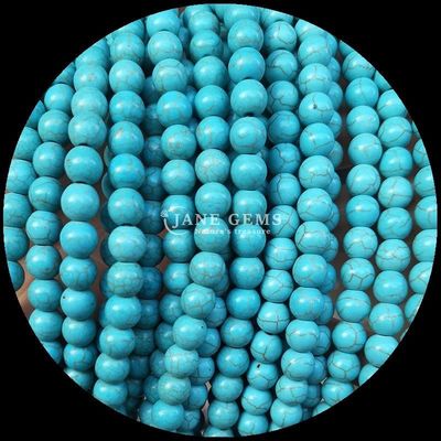 Gioielli fai da te Fabbricazione di gioielli a taglio rotondo Stringhe di perline di gemma turchesi in 8 mm di dimensioni e diversi colori