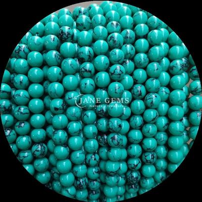 Gioielli fai da te Fabbricazione di gioielli a taglio rotondo Stringhe di perline di gemma turchesi in 8 mm di dimensioni e diversi colori