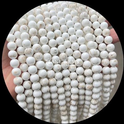 Colore multi-colore gemma a taglio rotondo Diversi tipi di Howlite perle di turchese africana per gioielli fai da te