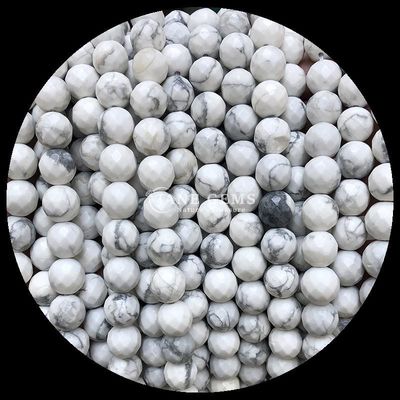 Colore multi-colore gemma a taglio rotondo Diversi tipi di Howlite perle di turchese africana per gioielli fai da te