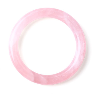 Pietra cristallina naturale lucidata rosa rosa quarzo braccialetto gioielli di cristallo per il regalo di compleanno