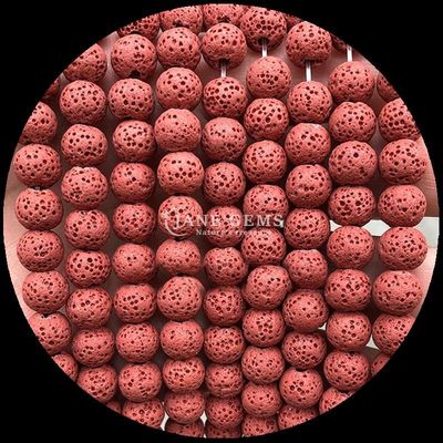 Fabbricazione di gioielli fai da te con gemme naturali perla di forma rotonda gemma curativa pietra di lava colorata fili di perle sciolte per regali