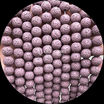 Fabbricazione di gioielli fai da te con gemme naturali perla di forma rotonda gemma curativa pietra di lava colorata fili di perle sciolte per regali