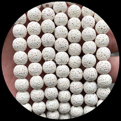 Fabbricazione di gioielli fai da te con gemme naturali perla di forma rotonda gemma curativa pietra di lava colorata fili di perle sciolte per regali