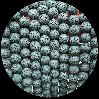Fabbricazione di gioielli fai da te con gemme naturali perla di forma rotonda gemma curativa pietra di lava colorata fili di perle sciolte per regali