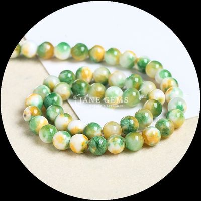Perle di gioielli tagliate a tondo adatte per braccialetti Diversi colori perle di giada per aggiungere un tocco di eleganza al tuo stile