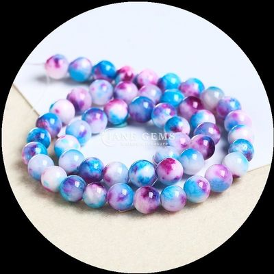 Perle di gioielli tagliate a tondo adatte per braccialetti Diversi colori perle di giada per aggiungere un tocco di eleganza al tuo stile