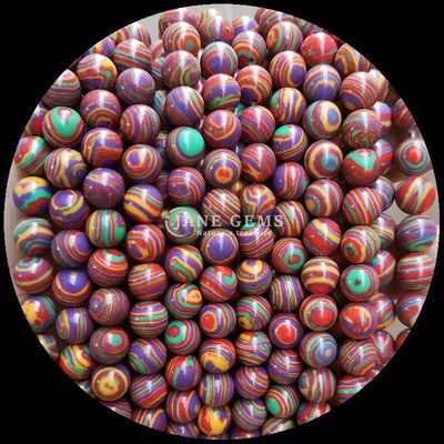Perle di gemma Diversi colori sintetici Perle di malachite per la fabbricazione di gioielli fai da te