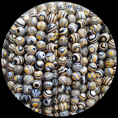 Perle di gemma Diversi colori sintetici Perle di malachite per la fabbricazione di gioielli fai da te
