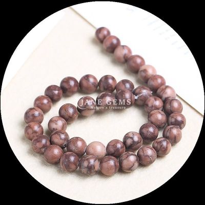 Forma rotonda perle di gemma modello di legno fili di perle sciolte per bracciale decorazioni fatte a mano