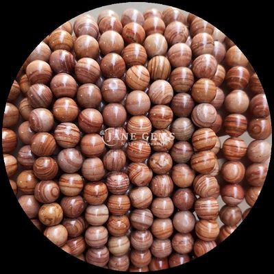 Forma rotonda perle di gemma modello di legno fili di perle sciolte per bracciale decorazioni fatte a mano