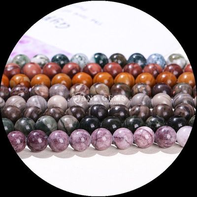 Forma rotonda perle di gemme Diversi colori Modello di legno fili di perle sciolte Perfetto per la realizzazione di gioielli Dimensione perle 8mm