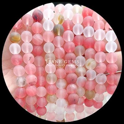 Perle di gemme multicolori 8 mm Vari frosti di perle rotonde sciolte per la fabbricazione di braccialetti e collane