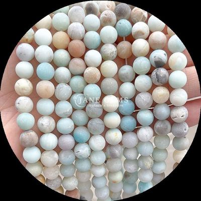 Perle di gemme multicolori 8 mm Vari frosti di perle rotonde sciolte per la fabbricazione di braccialetti e collane