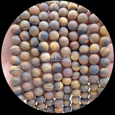 Perle di gemme multicolori 8 mm Vari frosti di perle rotonde sciolte per la fabbricazione di braccialetti e collane