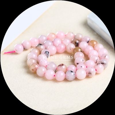 Pietra preziosa a taglio rotondo Diversi colori Calcedonia Flusso di perline perfetto per creazioni di gioielli fai da te