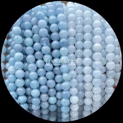Perle di gemme naturali in multicolore varie calcedonie rotonde fili di perle sciolte Perfetto per i progettisti di gioielli