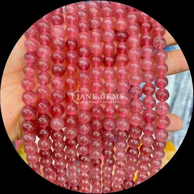Perle in taglio rotondo Diversi colori Calcedonia Stringhe di perle libere Adatte a braccialetti di origine