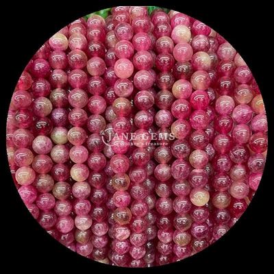 Perle in taglio rotondo Diversi colori Calcedonia Stringhe di perle libere Adatte a braccialetti di origine