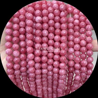 Perle di pietra preziosa a forma rotonda e colori multipli vari fili di perle sciolte di calcedonia perfetto per gioielli fai da te