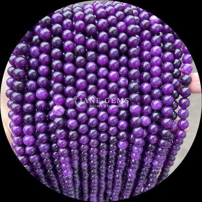 Perle di pietra preziosa a forma rotonda e colori multipli vari fili di perle sciolte di calcedonia perfetto per gioielli fai da te