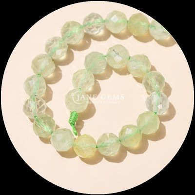 Perle a forma rotonda di gemma Rose Quartz Quartz trasparente Rotondo con facce a sfondo per collezioni di gioielli eleganti