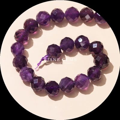 Perle a forma rotonda di gemma Rose Quartz Quartz trasparente Rotondo con facce a sfondo per collezioni di gioielli eleganti
