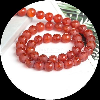 Gemma naturale Agate a fasce varie Agate ghiacciata rotonda Agate a fasce di perle sciolte L'aggiunta perfetta alla tua collezione di collane