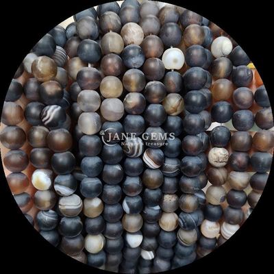 8mm perline di gemme naturali perline di gemme varie bande di agata ghiacciata fili di perline sciolte per accessori a perline artigianali
