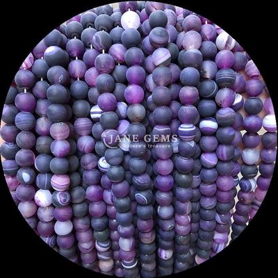 8mm perline di gemme naturali perline di gemme varie bande di agata ghiacciata fili di perline sciolte per accessori a perline artigianali