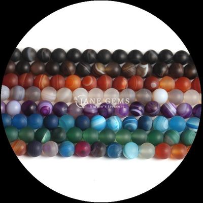 8mm perline di gemme naturali perline di gemme varie bande di agata ghiacciata fili di perline sciolte per accessori a perline artigianali